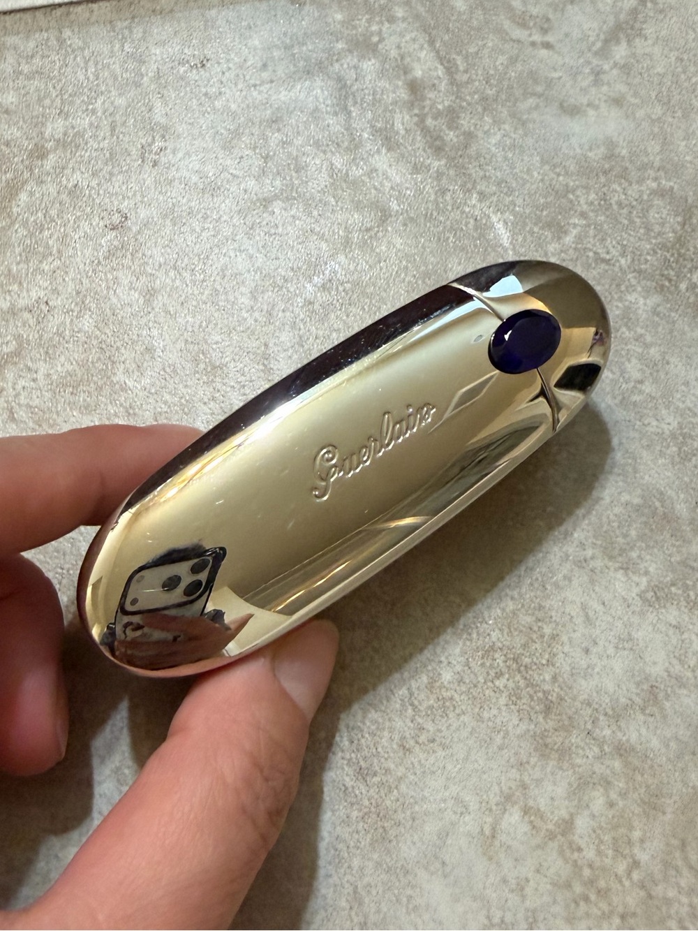 Guerlain Rouge G Limited Edition Silver Lipstick Case Made in France